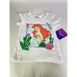 Disney The Little Mermaid Ariel Short Sleeve T-Shirt Top Kids Girls 2T